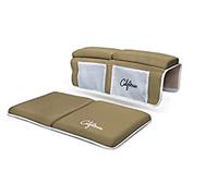 TAN Bath Kneeler and Elbow Rest Bundle (22"x11"x1.5") Cushion Protection for Parents During Baby Bath Tub Time (Beige)