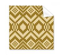 Tan Beige Symmetrical Square Hexagonal Nordic Illustration Pattern Glasses Cloth Cleaning Cloth Gift Phone Screen Cleaner 5pcs