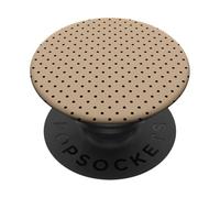 Tan Black Tiny Polka Dot Boho Vintage Aesthetic Girly PopSockets Adhesive PopGrip