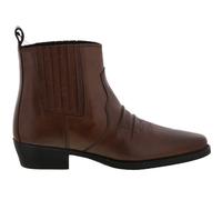 (Tan Brown, UK 7) Woodland Nebraska Mens Western Cowboy Pull On Chelsea Ankle Boots