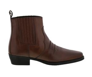 (Tan Brown, UK 7) Woodland Nebraska Mens Western Cowboy Pull On Chelsea Ankle Boots