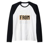 Tan Built from Nothing Tan Color Graphic Raglan Baseball Tee