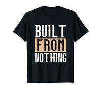 Tan Built from Nothing Tan Color Graphic T-Shirt