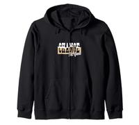 Tan Change The Game Color Graphic Zip Hoodie