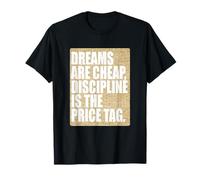 Tan Color Discipline is The Price Tag Tan Graphic T-Shirt