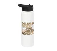 Tan Color Go Ahead, Judge Me Tan Graphic Stainless Steel Insulated Water Bottle