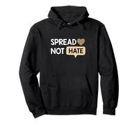 Tan Color Love Not Hate Tan Graphic Pullover Hoodie