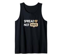 Tan Color Love Not Hate Tan Graphic Tank Top