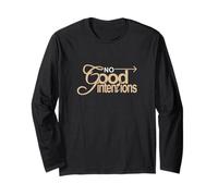 Tan Color No Good Intentions Tan Graphic Long Sleeve T-Shirt