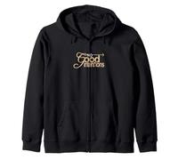 Tan Color No Good Intentions Tan Graphic Zip Hoodie