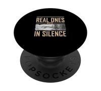 Tan Color Real Ones Move In Silence Tan Graphic PopSockets Adhesive PopGrip