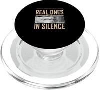 Tan Color Real Ones Move In Silence Tan Graphic PopSockets PopGrip for MagSafe
