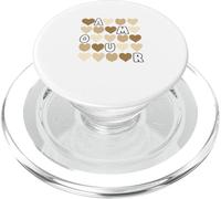 Tan Color Spell Out The Love Tan Graphic PopSockets PopGrip for MagSafe