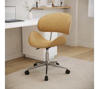 Tan Faux Leather Swivel Office Chair - Rafa