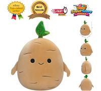 Squishmallows Original 7.5-Inch Tan the Ginseng - Little Ultrasoft Official Plush
