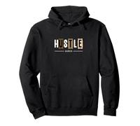 Tan Hustle Harder Tan Color Graphic Pullover Hoodie