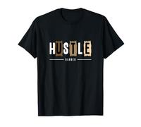Tan Hustle Harder Tan Color Graphic T-Shirt