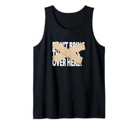 Tan Not Over Here Tan Color Graphic Tank Top