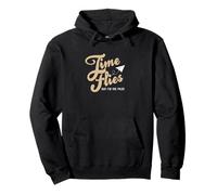 Tan Pilot Of My Own Time Tan Color Graphic Pullover Hoodie