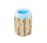 Tan Playful Cute Animal Duck Brown Portable Pet Foot Cleaner with Soft Massage Brush Pets Feet Cleaning Kit Gently Cleans Paws After Walks
