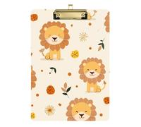 Tan Playful Lion Light Yellow hardboard clipboards Waterproof for Teacher Portfolio clipboard Size 9 x 12.5 Tablas para escribir