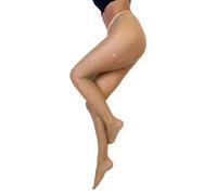 Tan Rhinestone Mardi Gras Tights - Size A