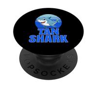 Tan Shark Family Reunion Squad First Last Name PopSockets Adhesive PopGrip