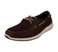 (Tan, UK 11) Mens Clarks Innovative Rock Soled Lace Up Deck Shoes ATL Sail Go - G Fit