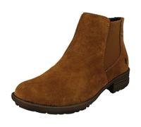 (Tan, UK 4) Ladies Hush Puppies Block Heeled Ankle Boots - Madisyn
