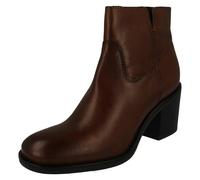 Clarks Ladies Clarks Formal Ankle Boots Valvestino Lo - Dark Tan - UK 5.5
