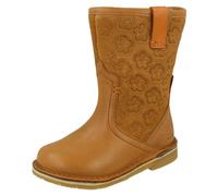 (Tan, UK 5 Infant) Girls Clarks Casual Mid Calf Boots Comet Pop