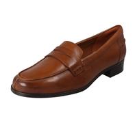 Clarks Women's Hamble Loafer Tan Leather Loafers, Slip Ons in Brown | Size: 6.5-Standard Fit Clarks Brown 6.5-Standard Fit