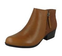 (Tan, UK 6) Ladies Clarks Casual Ankle Boots Adreena Hope