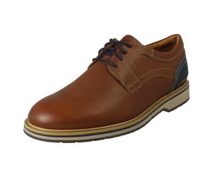 (Tan, UK 8.5) Mens Clarks Smart Casual Lace Up Shoes Monahan Plain - H Fit