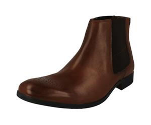 (Tan, UK 8.5) Mens Clarks Smart Chelsea Boots - Gilmore Chelsea