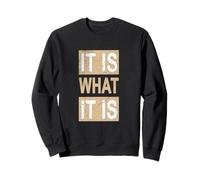 Tan What It Is Tan Color Graphic Sweatshirt