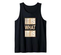 Tan What It is Tan Color Graphic Tank Top