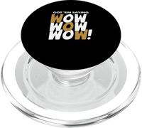 Tan Wow-x3 Tan Color Graphic PopSockets PopGrip for MagSafe