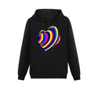 TAN YA XUE Eurovision Song Contest Sweatshirts Graphic Pullover Mens Black Printed Hoodies L