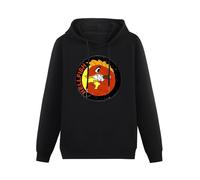 TAN YA XUE Fighting Hoodie Flying Hellfish Sport Logo Unisex Sweatshirts Graphic Pullover Mens Black Printed Hoodies L