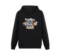 TAN YA XUE Tiny Toon Adventures Throwback 80s 90s Sweatshirts Graphic Pullover Mens Black Printed Hoodies M