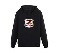TAN YA XUE Z Nation Logo Unisex Sweatshirts Graphic Pullover Mens Black Printed Hoodies XL