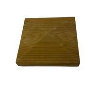 Tanalised Fence Post Caps for 90mm Newel Posts - Treated Timber Pyramid Post Tops for Garden Fencing & Decking