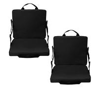 Tanant 2 Pcs Stadium Seat for Bleachers,13.4 x 15 inch Folding Stadium Seat Backpack for Stadium Bleacher Seats, Stadium Seats with Back Support(Black)