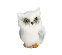 Tanant 4Pcs Simulation Owl Mini Plush Owl Ornament Christmas Tree Decor Hanging Objects Hanging Owl White Christmas Ornaments Cute Furry Owl Ornaments for Festive Party Decor (White