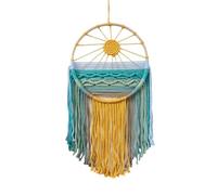 Tanant Sunset Macrame Wall Hanging Creative Sunrise and Sunset Wall Hanging Tapestry Sun Tapestry Wall Art Dream Catchers Handmade Woven Macrame Tassel Tapestry for Home Wall Decor (B)