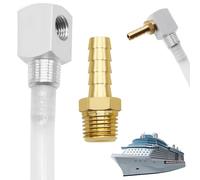 Tanbupu Universal 24" Marine Fuel Tank Pickup Tube with Straine, 7-0948 Fuel Withdrawal Standard Boat Gas Tank Tube with Brass Barb Connector, Length-adjustable Rigid Polyethylene Fuel Tube