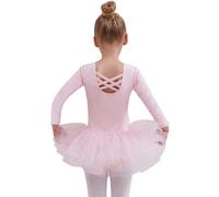 Tancefair Ballet Dress for Girls Sparkly Ballet Leotard with Shiny Tutu Skirt Toddler Activewear Dance Leotard Double Criss-Cross Back