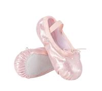 Tancefair Ballet Shoes Girls Glitter Dance Slippers Ballet Flats Full Sole Dance Shoes Gymnastic Yoga Shoes for Girls Toddlers Pink