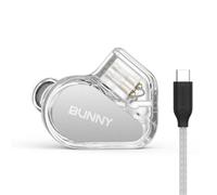 TANCHJIM BUNNY Gaming Earphones with Single Dynamic Dual-Chamber Driver, Wired Earbuds IEM, 1DD 0.78 2pin Monitor with Bass Boot Maze Cavity, Entry-level HIFI In-Ear headphones with Mic - USB Type C
